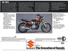 Suzuki GS-750T brochure, USA